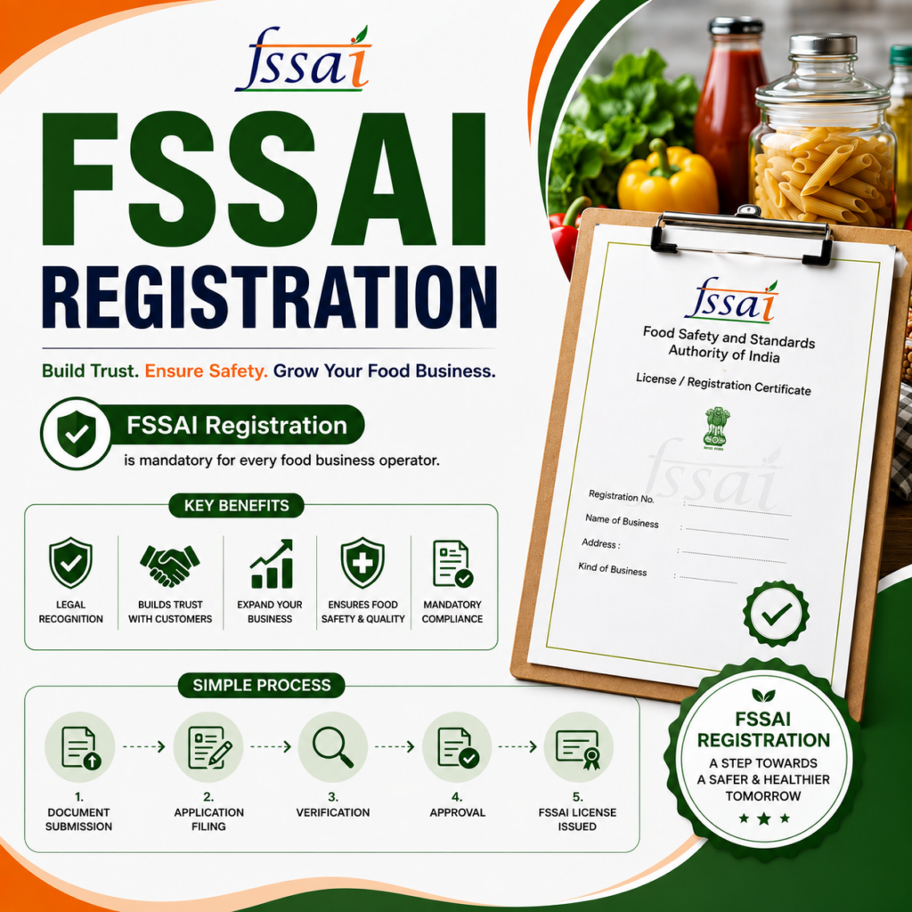 Food License Registration Delhi FSSAI registration near me